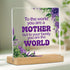 2D Flat Acrylic Sign with Wooden Stand For Mother